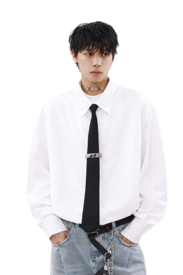 Oversized Classic Tie Shirt