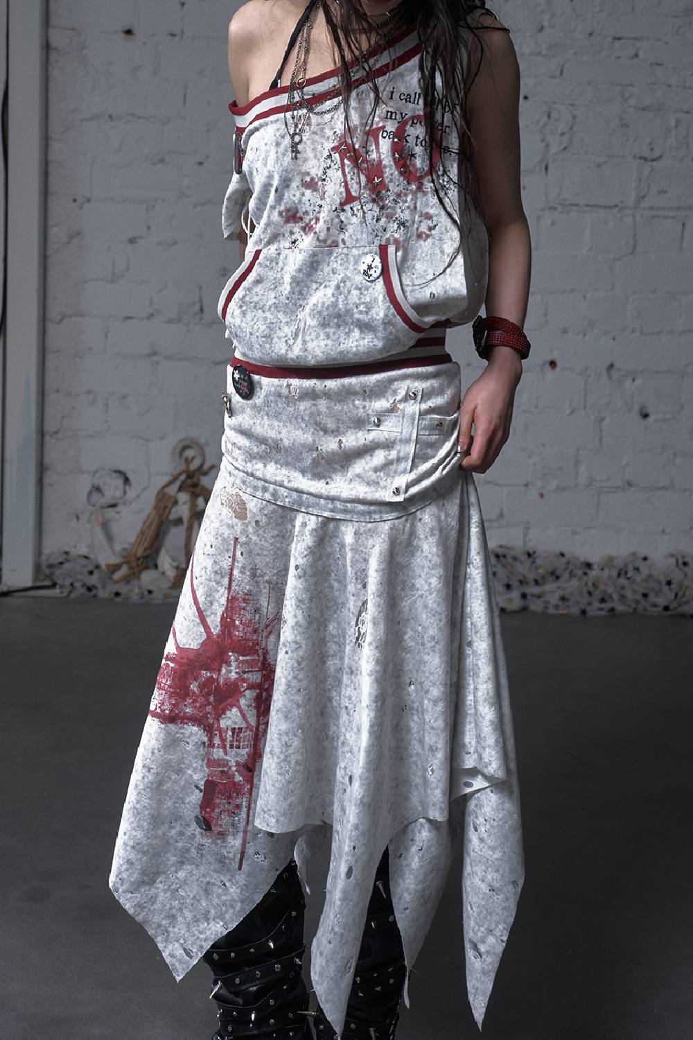 Washed Drape Dress