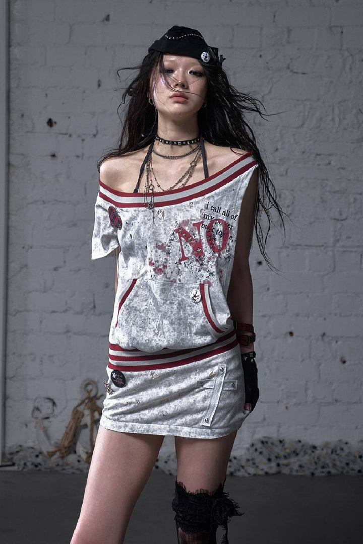 Washed Drape Dress