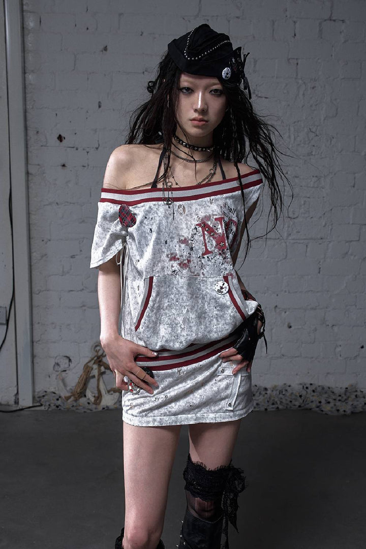 Washed Drape Dress