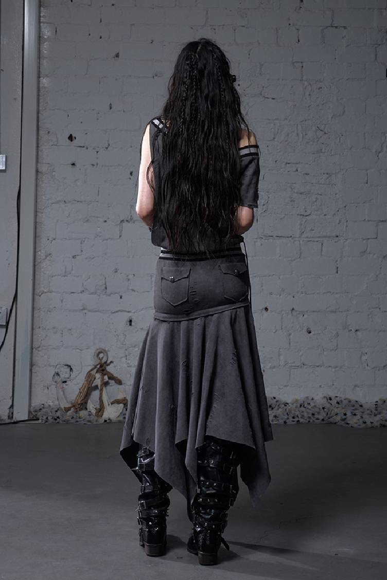 Washed Drape Dress