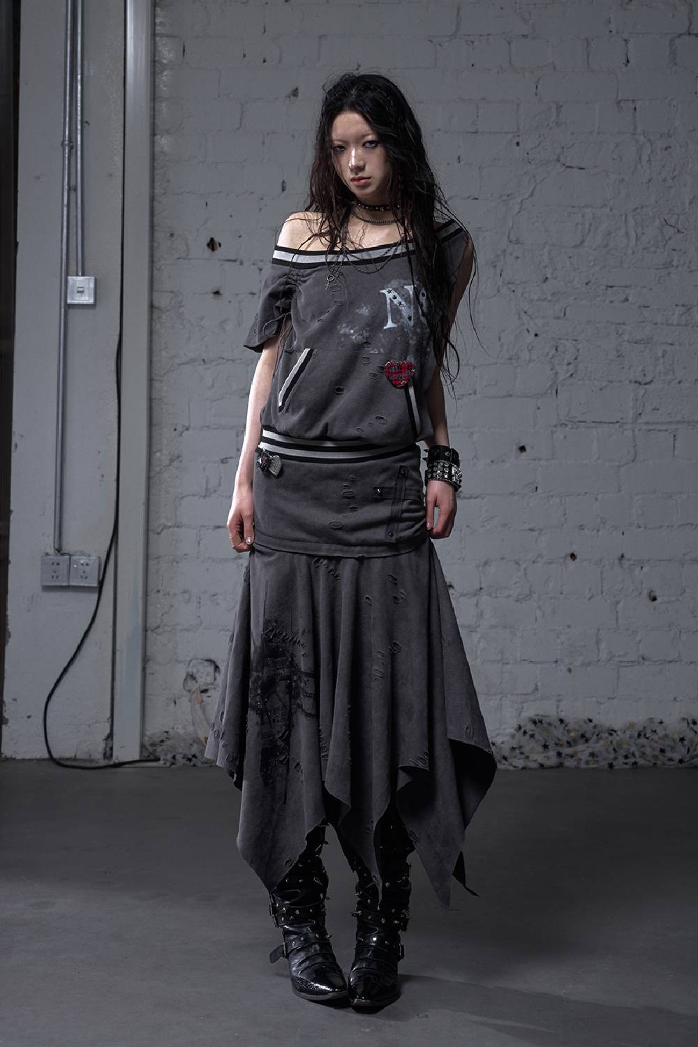 Washed Drape Dress