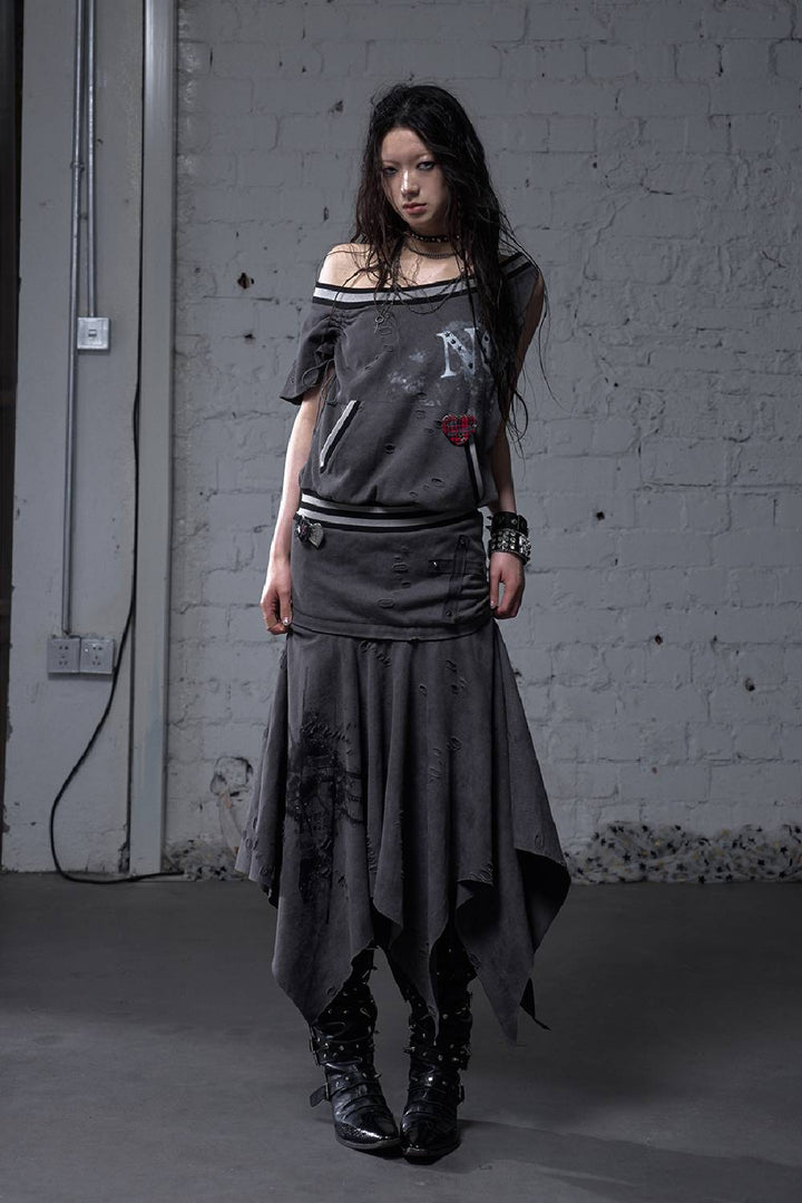 Washed Drape Dress