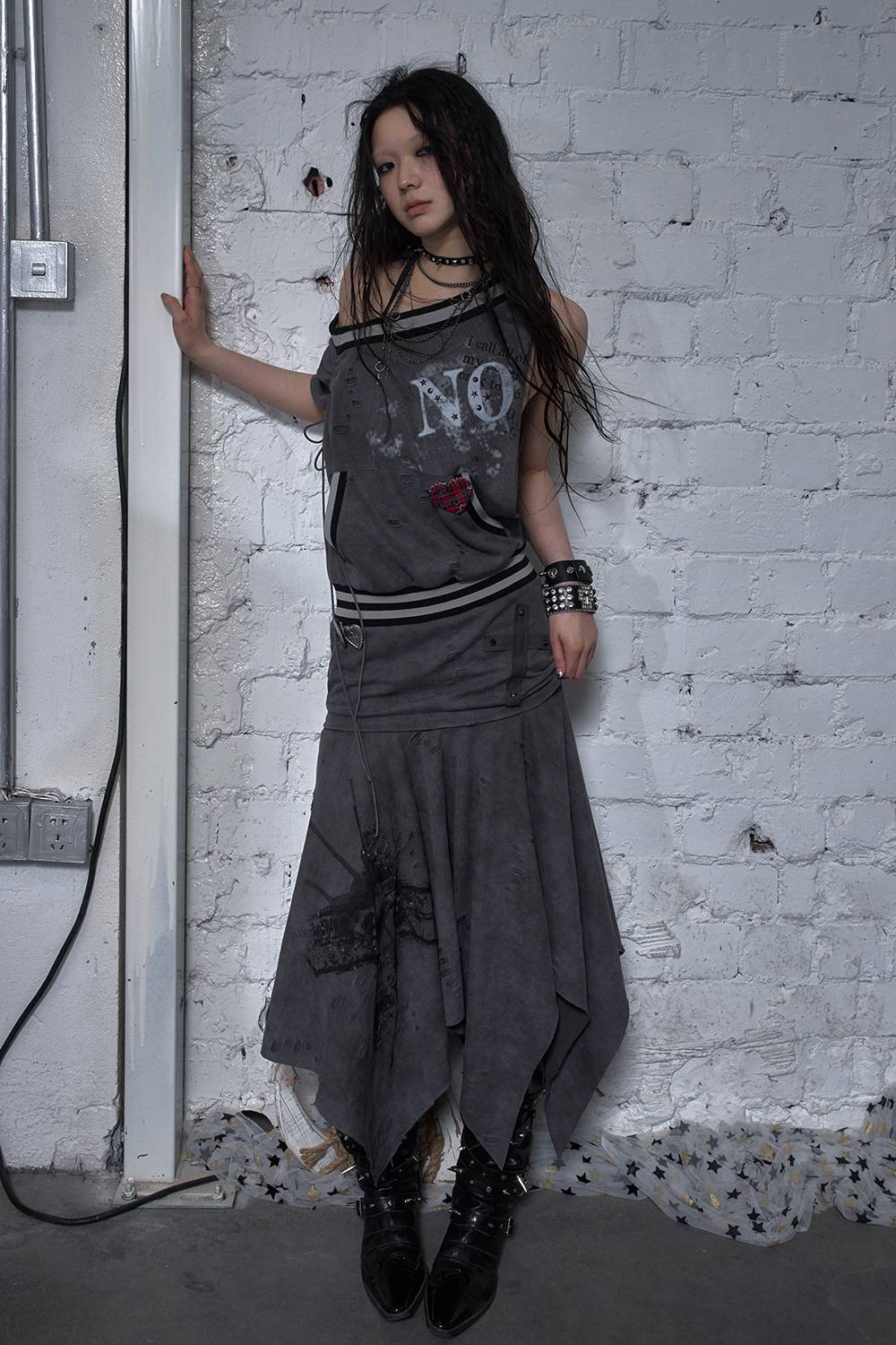 Washed Drape Dress