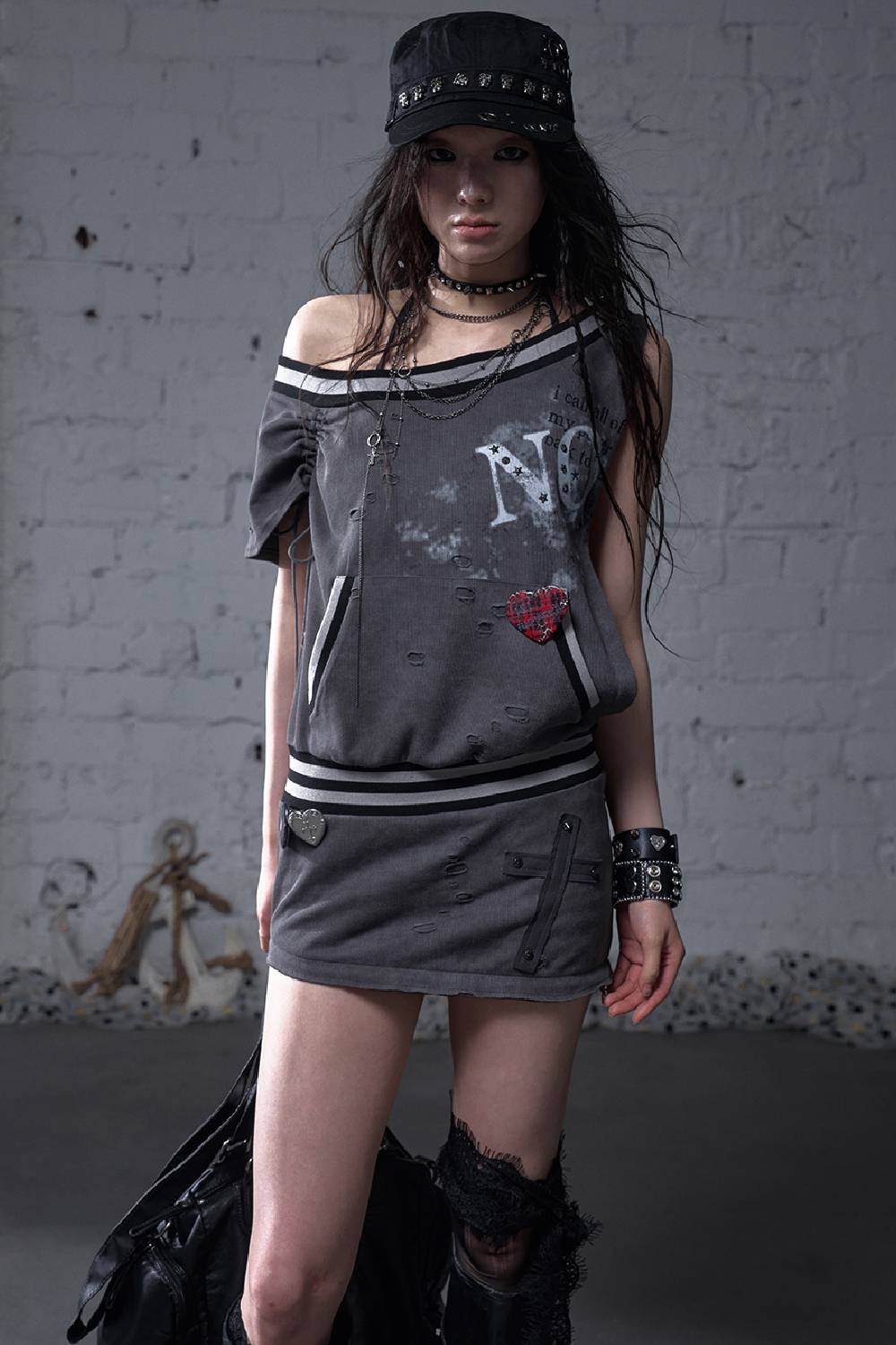 Washed Drape Dress