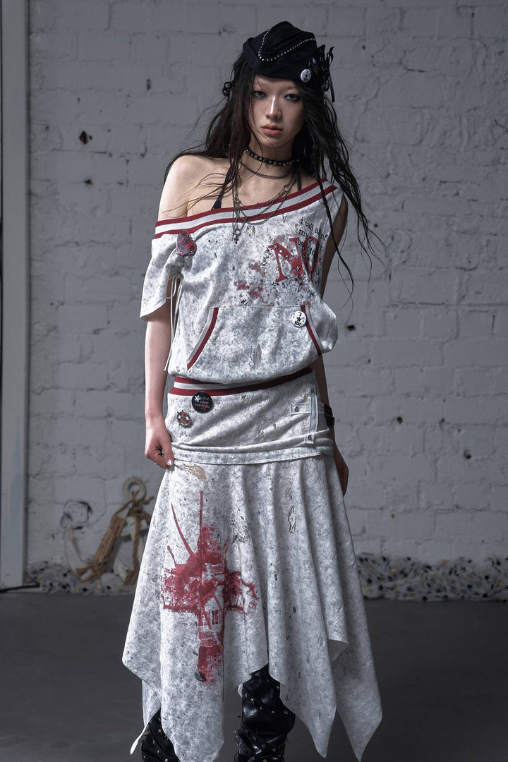 Washed Drape Dress