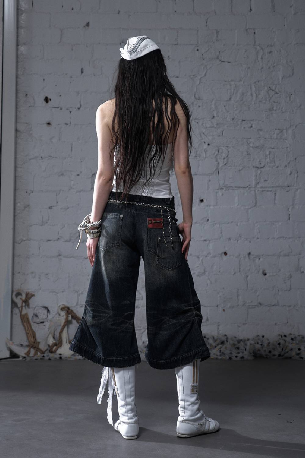 Embroidered Angel Jeans