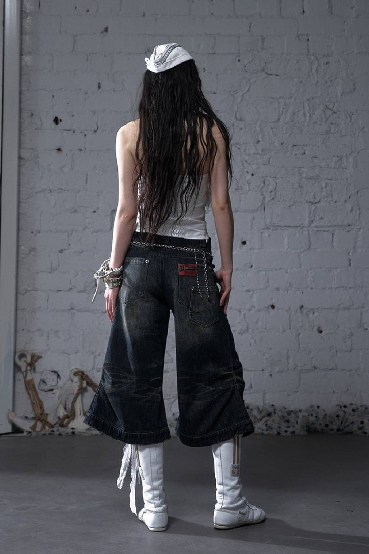 Embroidered Angel Jeans