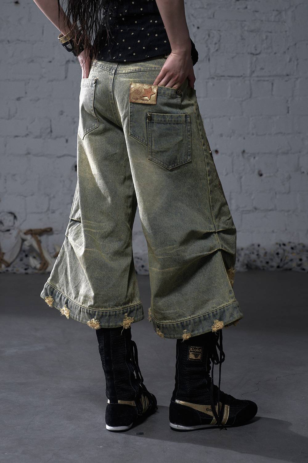Embroidered Angel Jeans