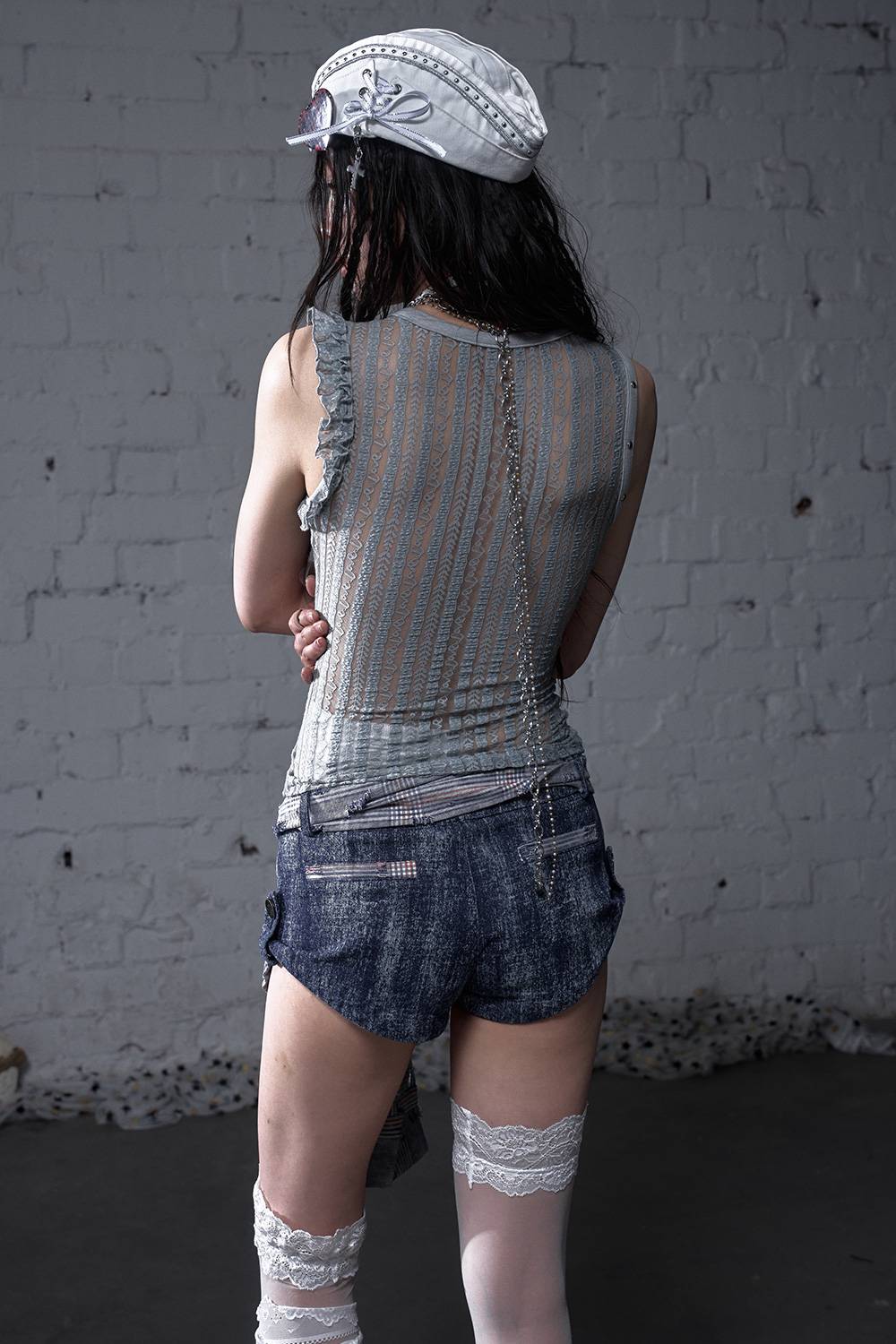 Faux Ribbon Vest