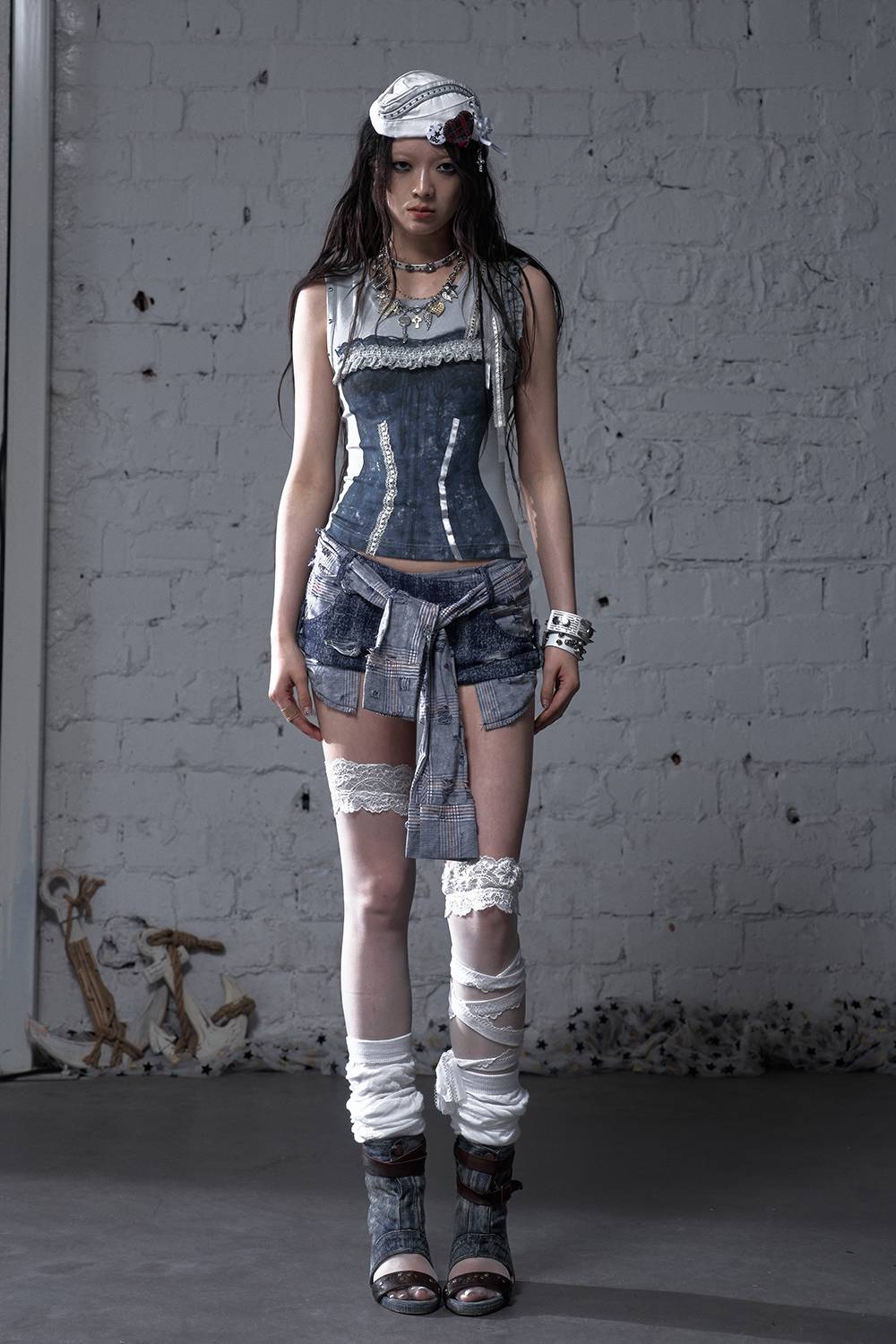 Faux Ribbon Vest