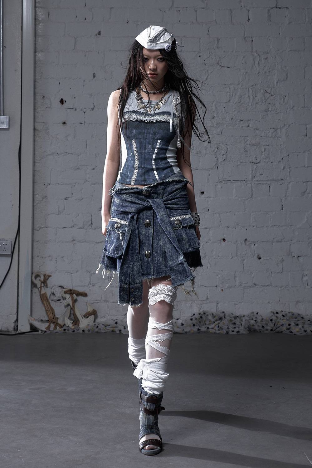 Faux Ribbon Vest