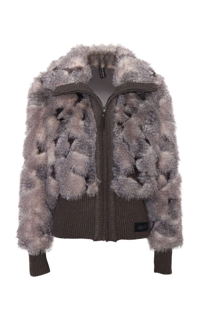 Ash Violet Fur Coat