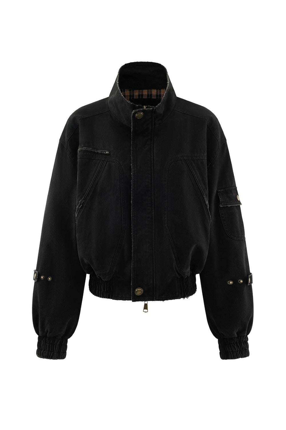 Black Vintage Flight Jacket