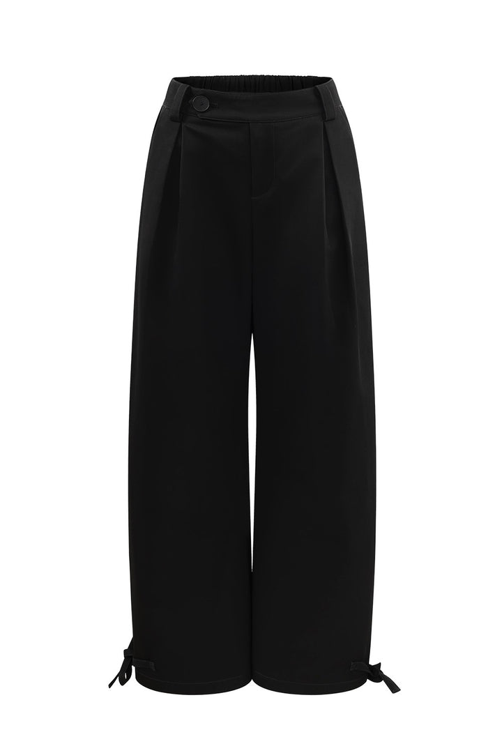 Relaxed Straight Drawstring Trousers