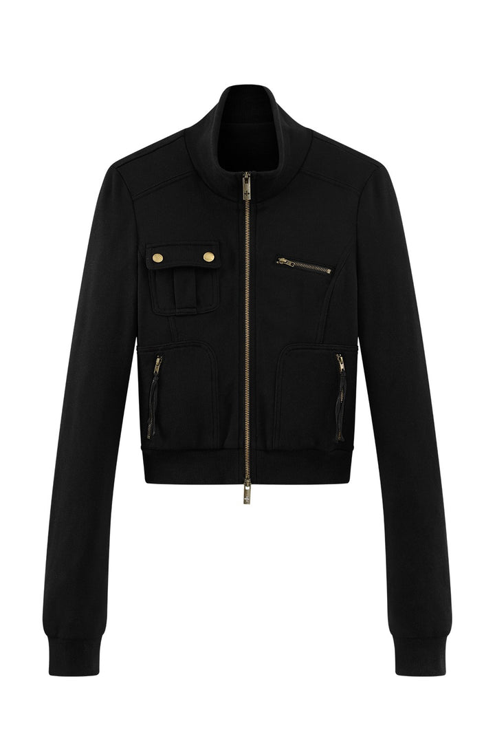 Talia Cropped Zip Sweatshirt