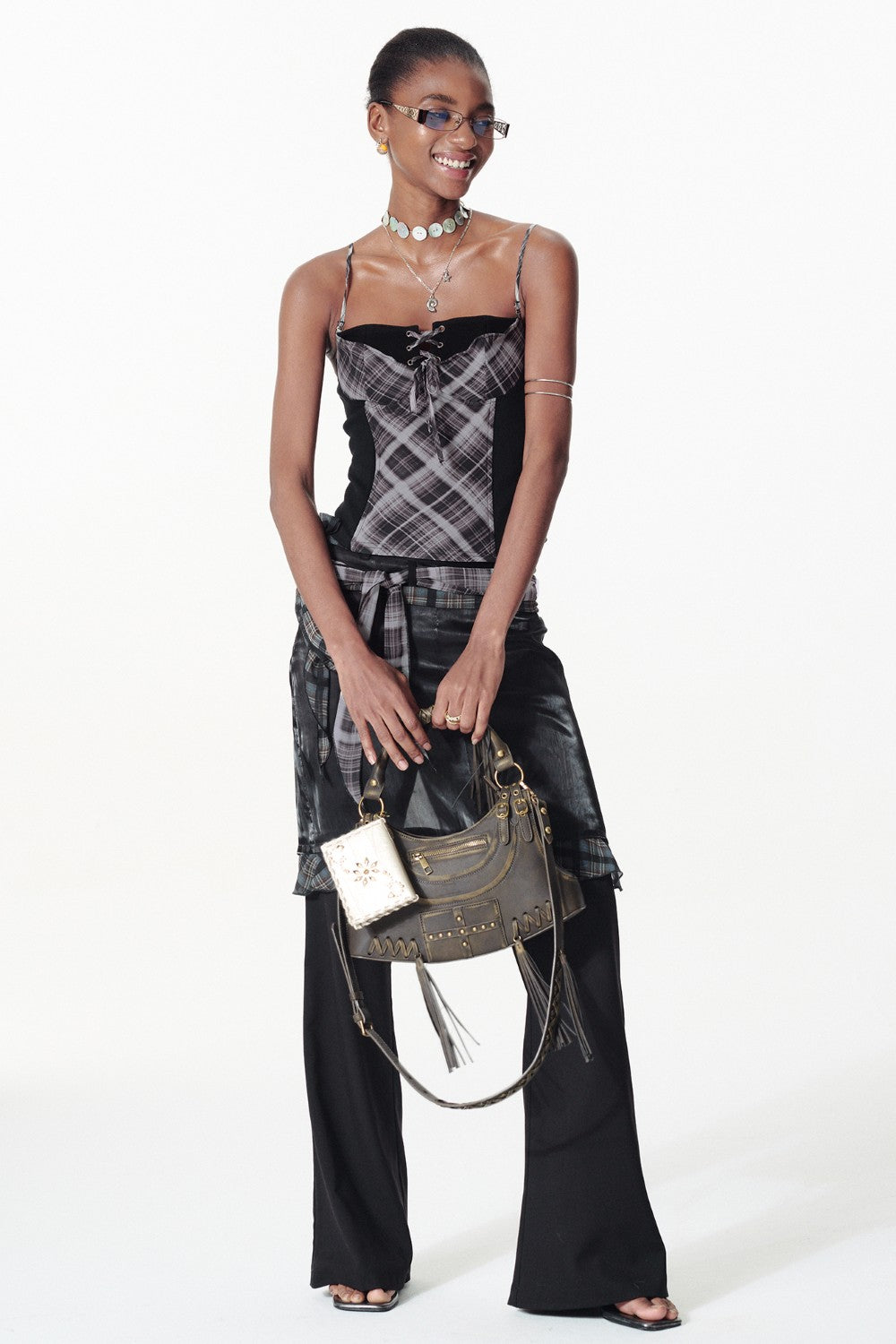 Lace-Up Bustier Cami Top