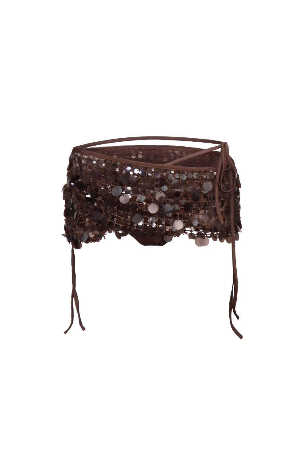 Sequin Tie Sarong Skirt