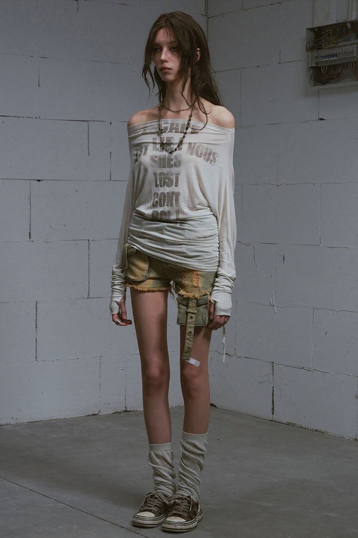 Distressed Utility Shorts