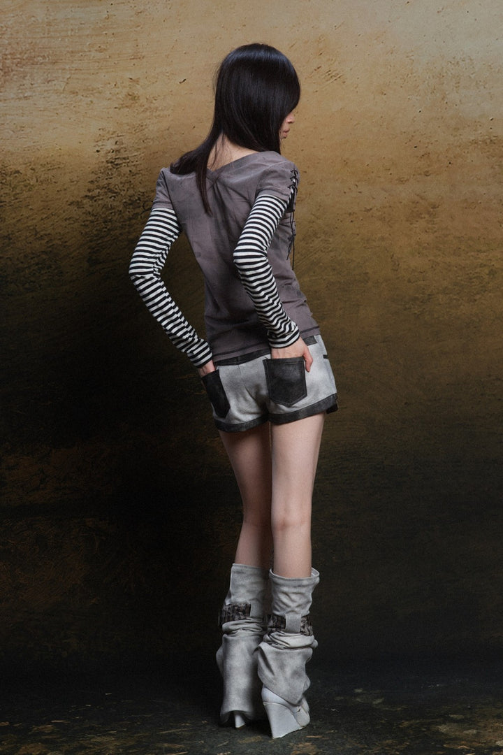 Crossprint Layered Shirt