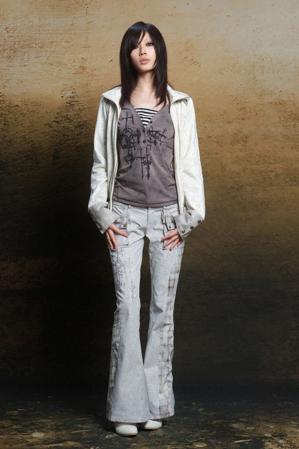 Crossprint Layered Shirt