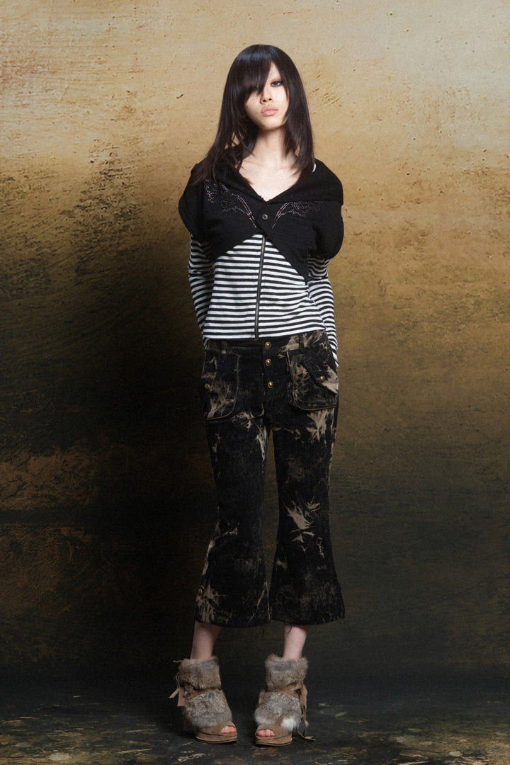 Striped Hooded Wings Jacket