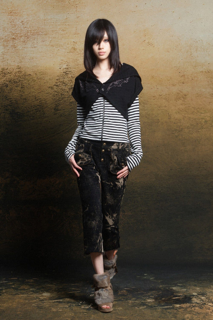 Striped Hooded Wings Jacket