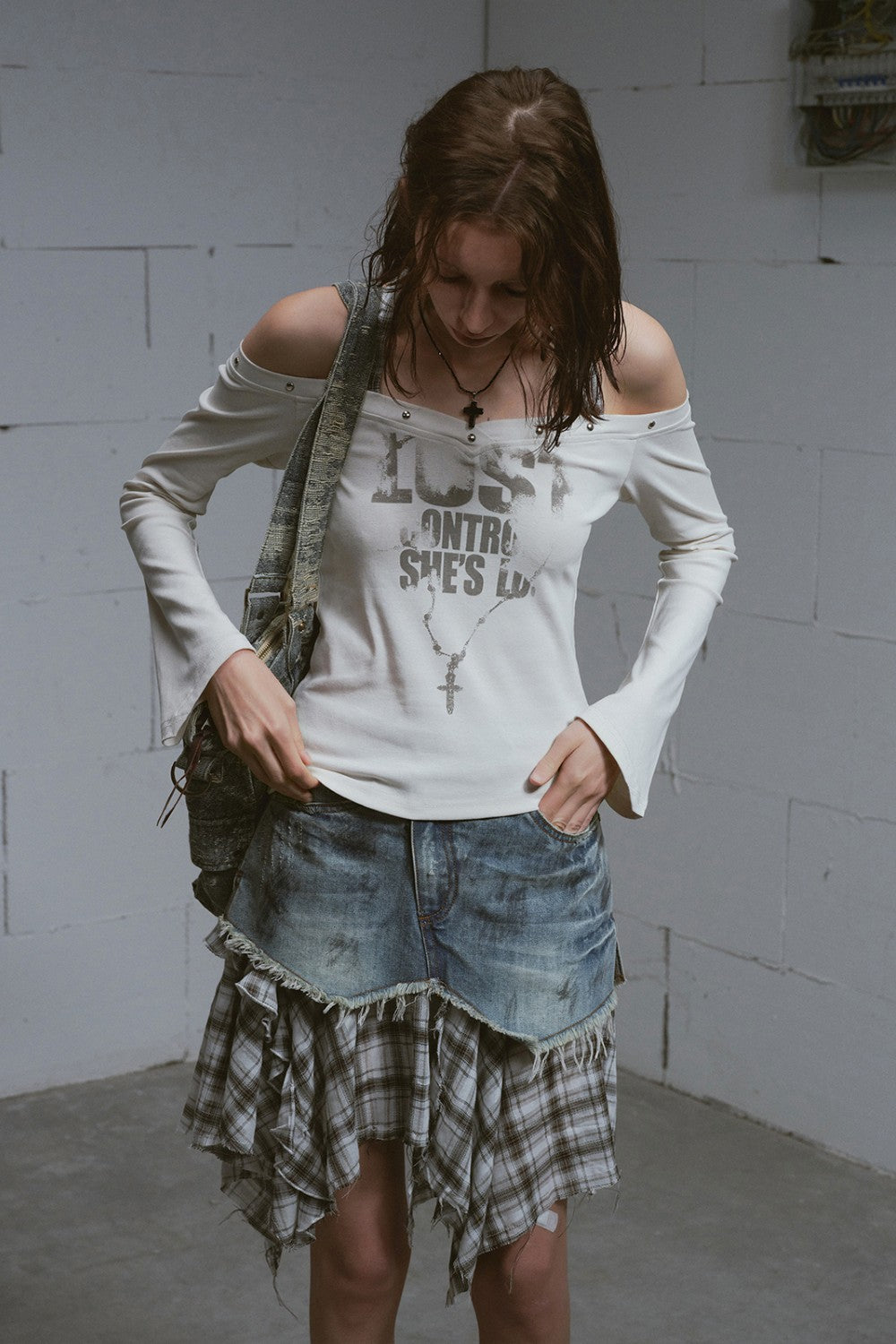 Flannel Layered Skirt