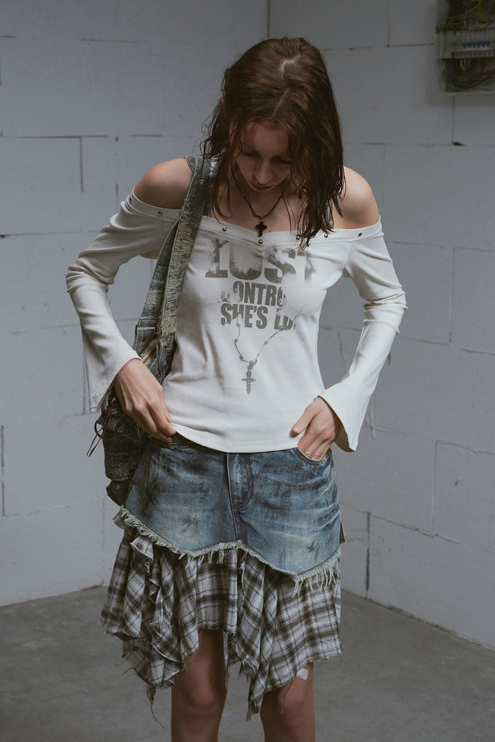 Flannel Layered Skirt