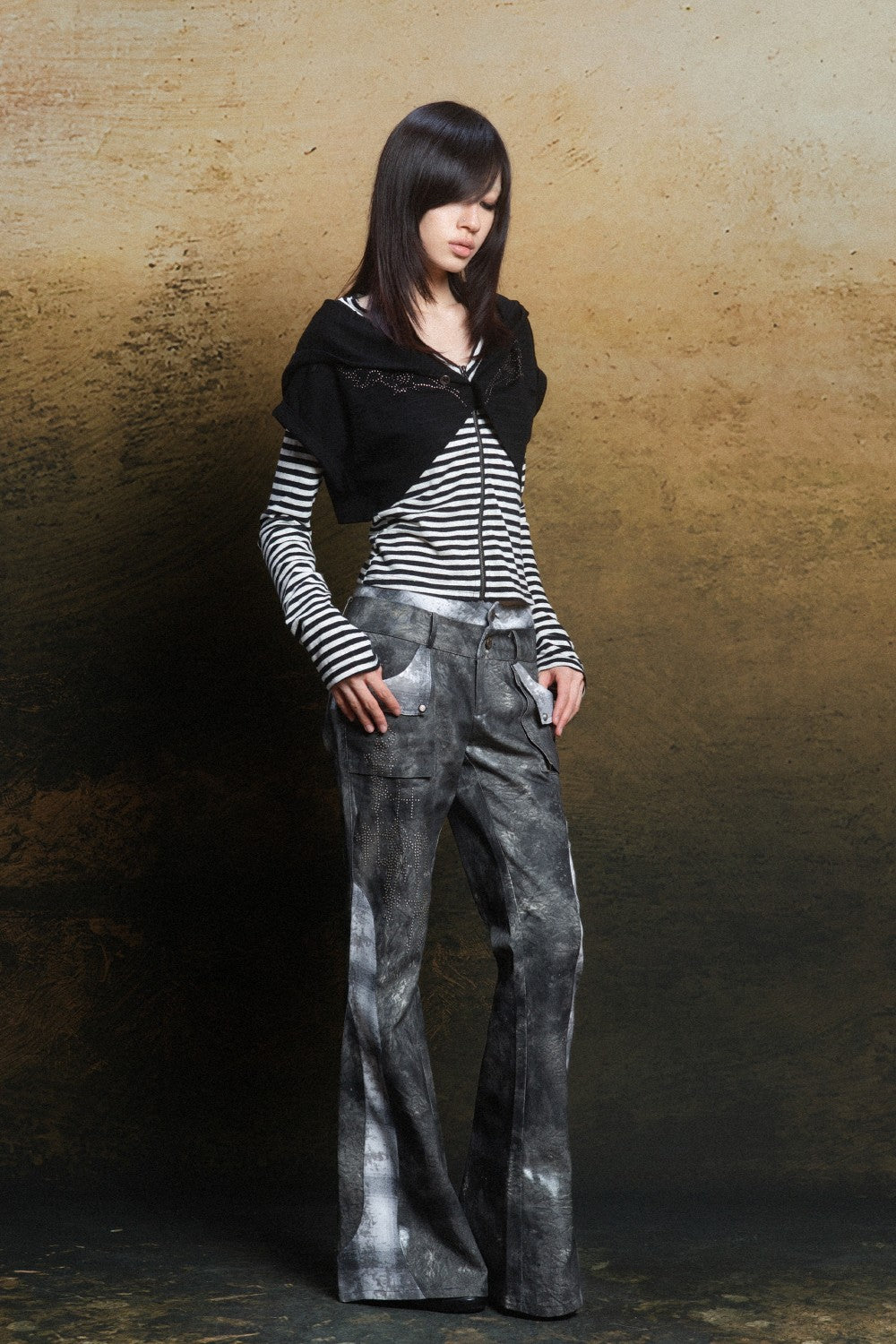 Striped Hooded Wings Jacket