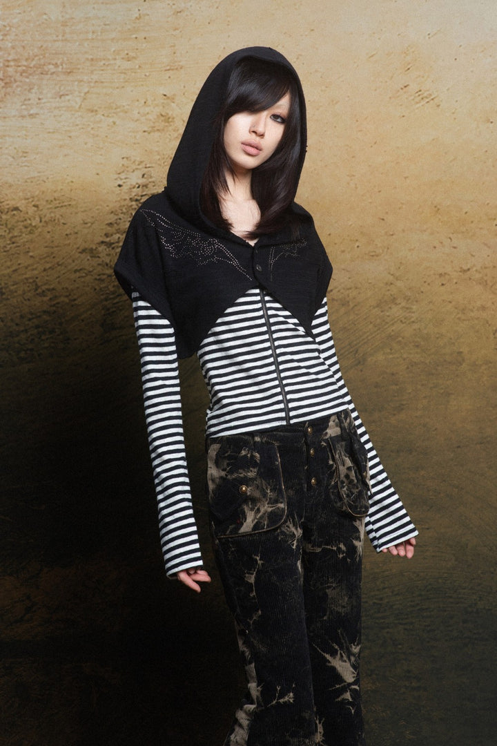 Striped Hooded Wings Jacket