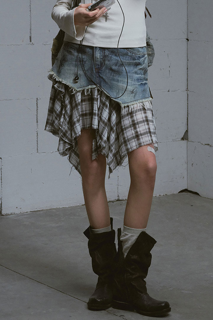 Flannel Layered Skirt