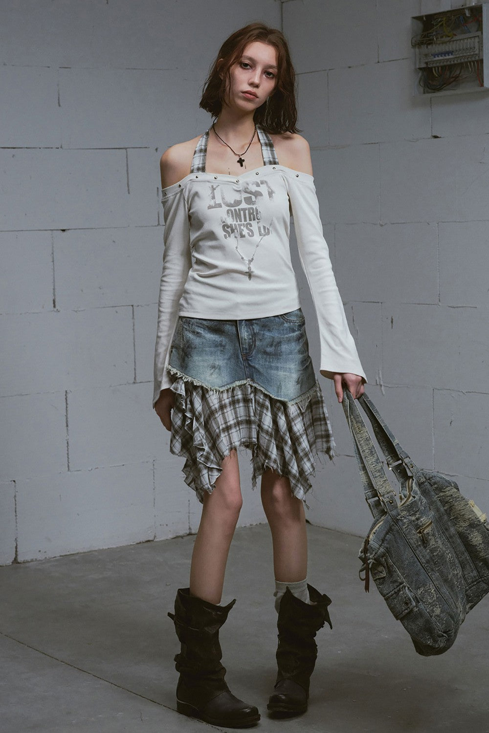 Flannel Layered Skirt