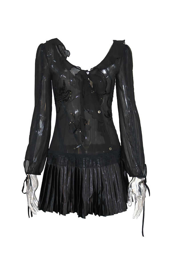 Aria Sheer Chiffon Dress