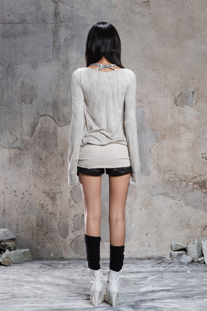 Lunar Mesh Scarf Top