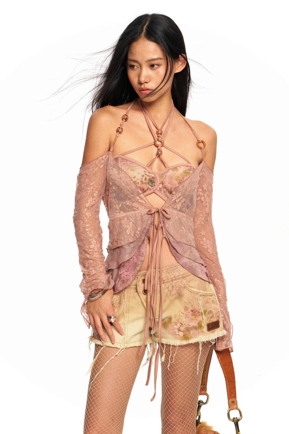Floral Sheer Bustier Set