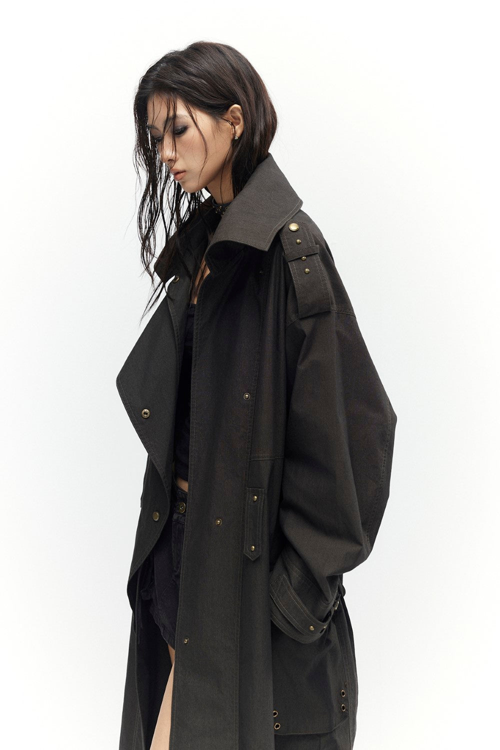 Moss Belted Trenchcoat