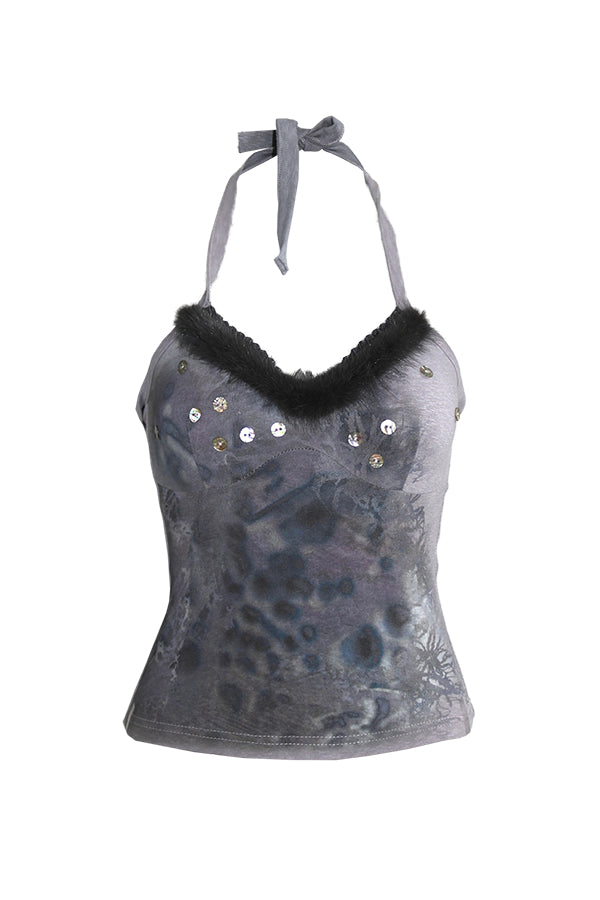 Nyx Sequin Fur Cami
