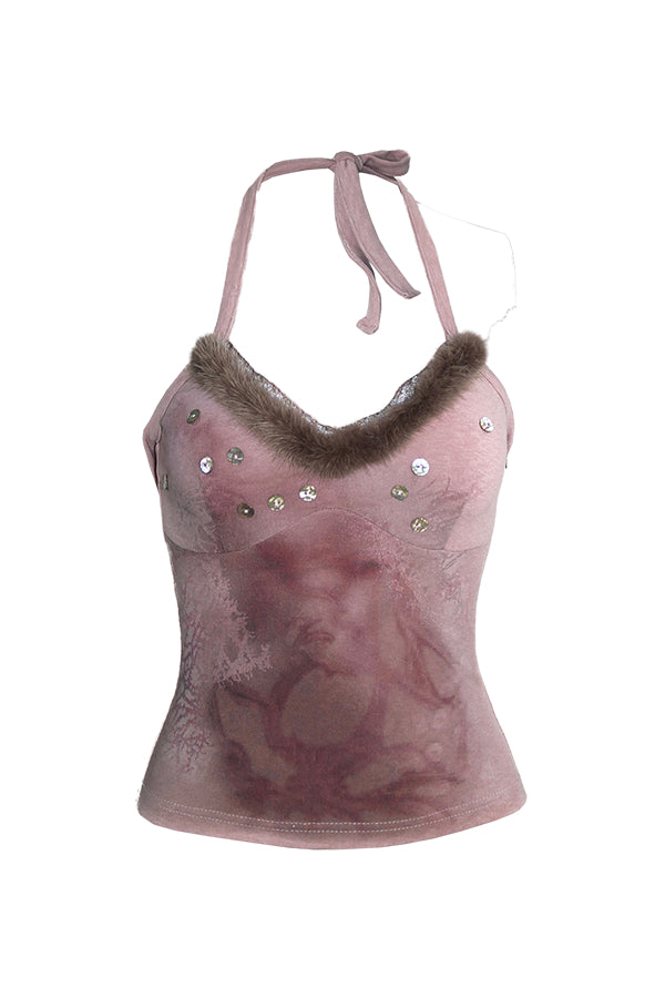 Nyx Sequin Fur Cami