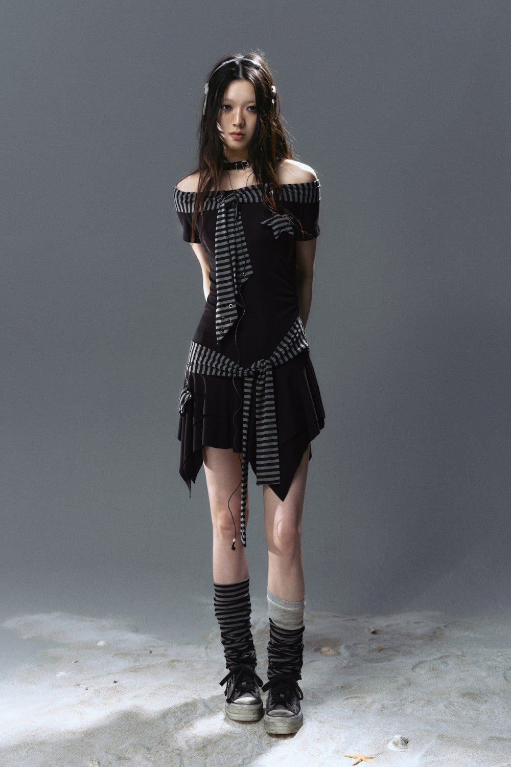 Striped Star Knit Dress