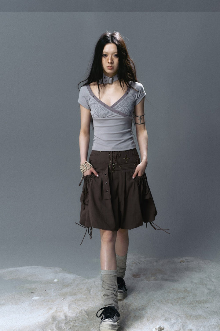 V-Neck Butterfly Shirt