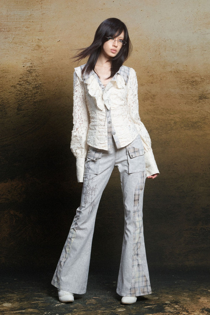 Dual Waist Rhinestone Jeans