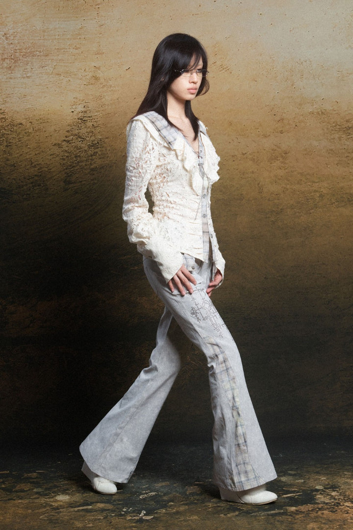 Dual Waist Rhinestone Jeans