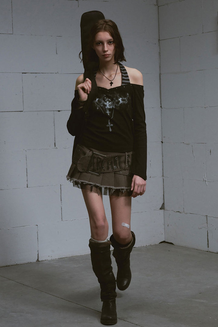 Studded Halter T-Shirt