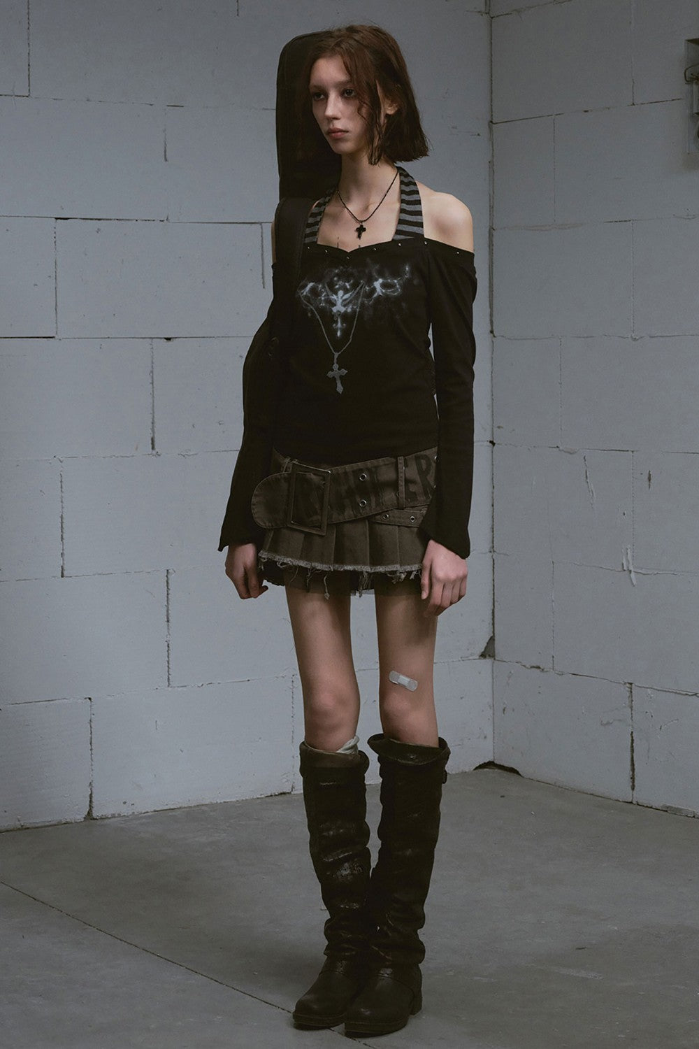 Studded Halter T-Shirt