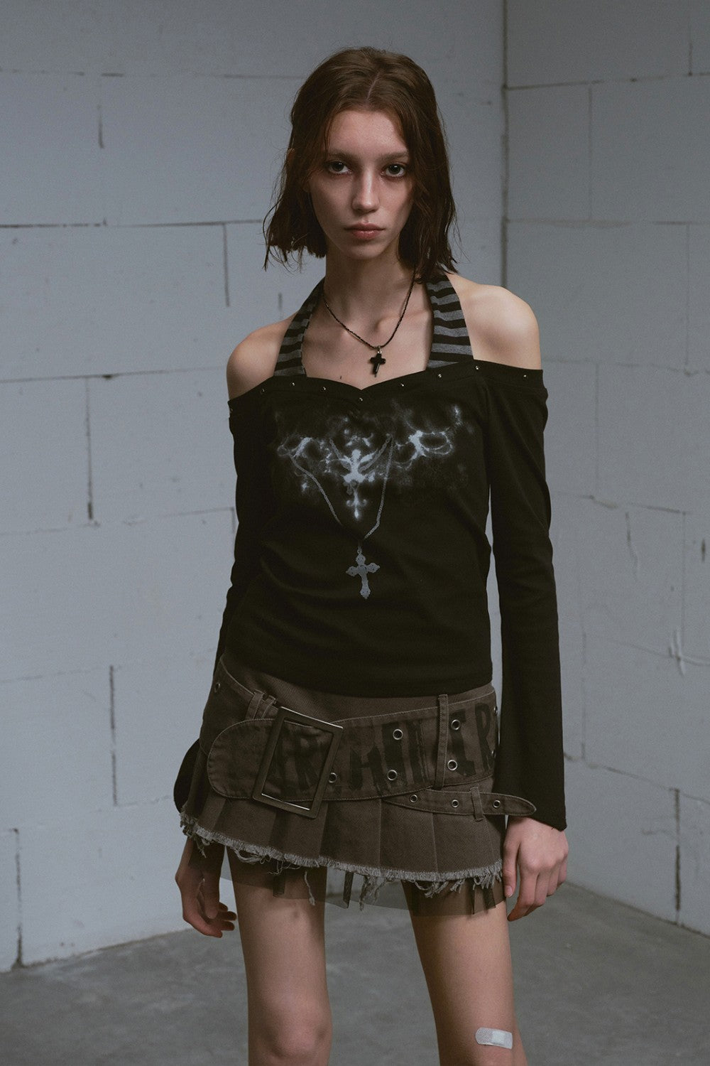 Studded Halter T-Shirt