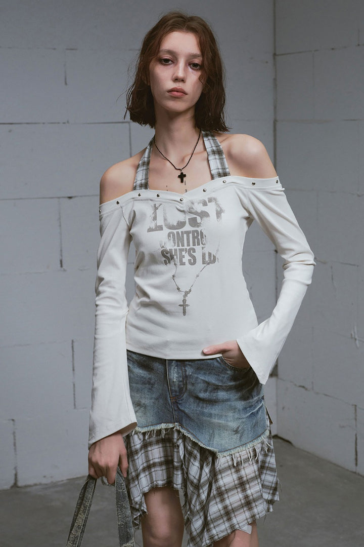 Studded Halter T-Shirt