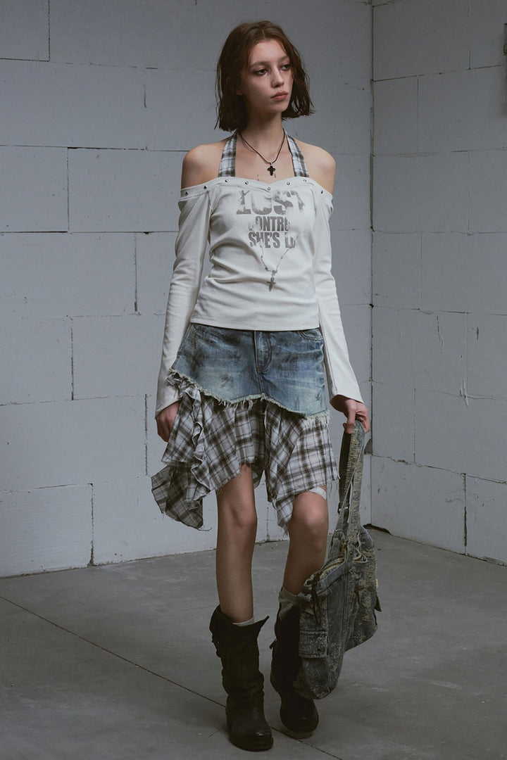 Studded Halter T-Shirt