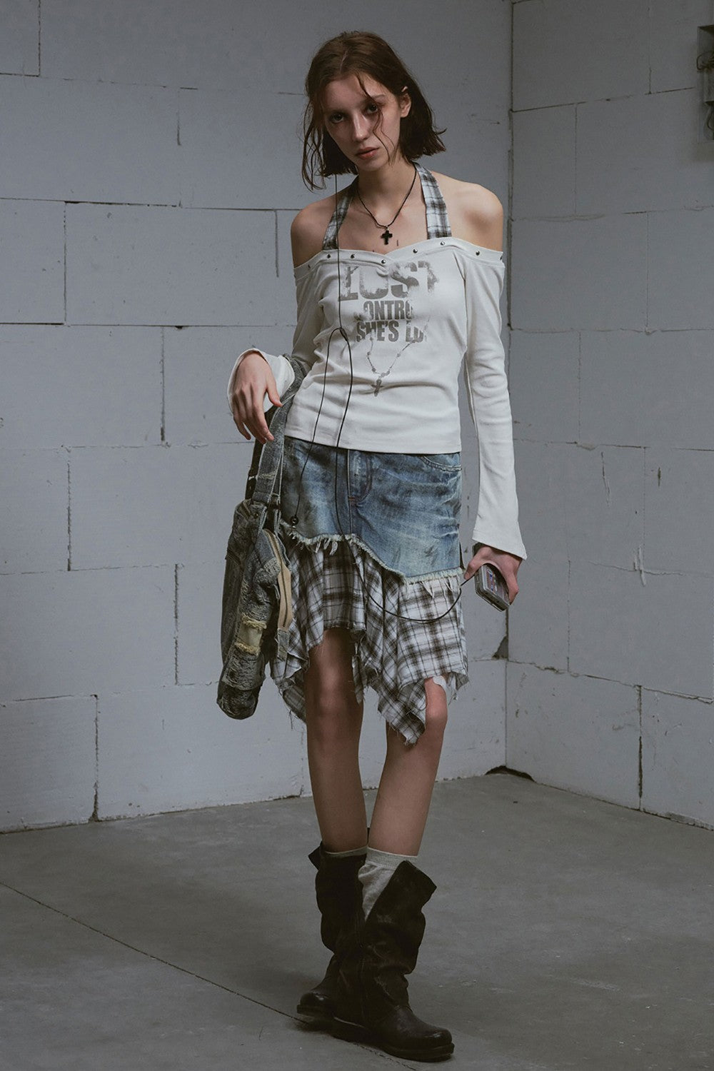 Studded Halter T-Shirt