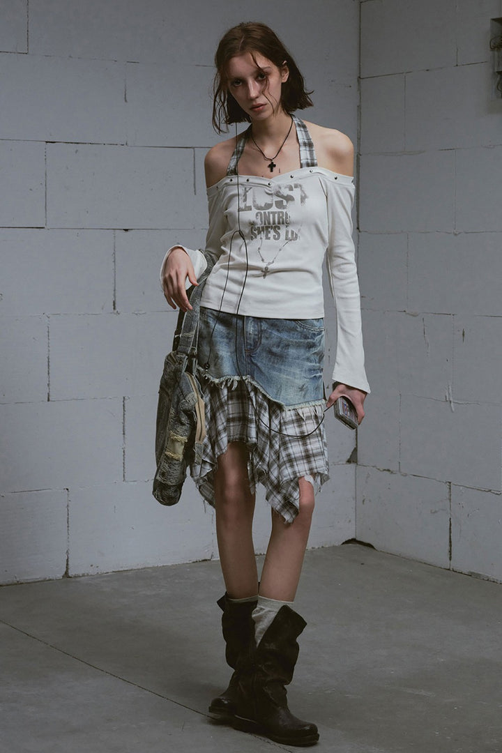 Studded Halter T-Shirt